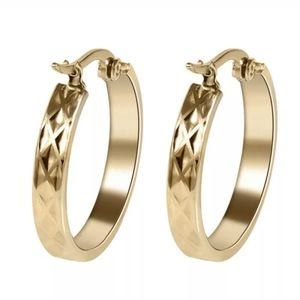 18kgf stainless steel hypoallergenic hoop earrings